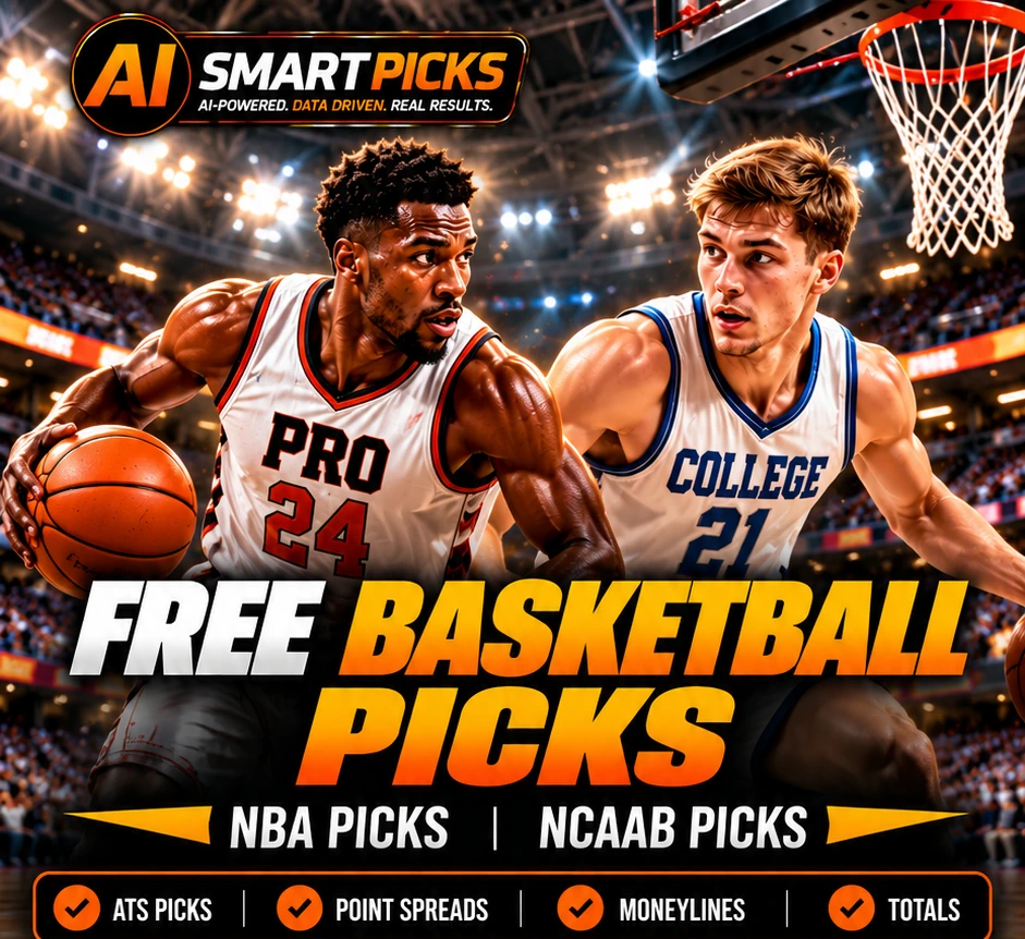 AI Smart Picks Free Basketball Picks — NBA, college basketball, ATS picks, point spreads, moneylines and totals